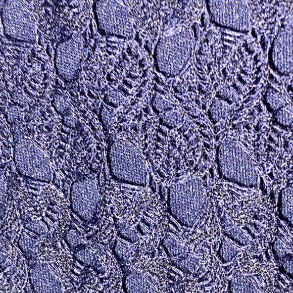 ROZ & ALI WO SIZE 22 NAVY LASER CUT-CROCHET LOOK BELL SLEEVES  FULLY LINED EUC - Picture 6 of 14